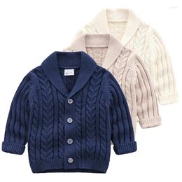 Jackets 2024 Spring Autumn Kids Jacket Baby Boys Knitting Sweaters Children Cotton Clothing Girls Cardigan Coat