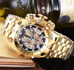 Invincible Luxury Brand Watch Reserve Venom Mens Quartz Wristwatch Stainless Steel Waterproof Chronograph Undefeated Invicto Reloj9363544