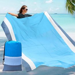 Pads Beach Blanket Sandproof Large Size 83"x78"sandfree Picnic Blankets Waterproof Lightweight Mat for 24 Adults Travel Camping