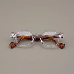 Sunglasses Frames Japanese Style Handmade High Quality Acetate Square Glasses Frame For Men Women Designer Eyeglasses Can Customize Lenses