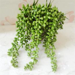 Decorative Flowers Artificial Grape Leaves Wall Hanging Green Plants Valentine's Tears Flower Vine Fake Grass Vase Home Decoration