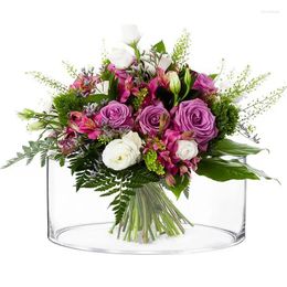 Vases Clear Acrylic Flower Vase Floral HydroponicContainer Multifunctional Arrangements Short Cylinder ForHousehold Supply