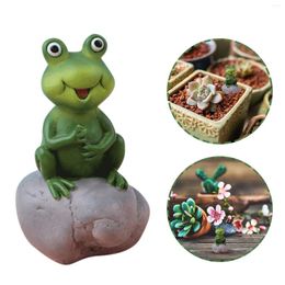 Decorative Figurines 1pcs/set Funny Frog Flower Pot Micro Landscape Mini Doll Balconys Garden Miniature Handicraft Room Decoration