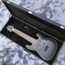 Cables Custom Grand 9 Strings DP Damien Plati Electric Guitar in Black Satin Colour with Rectangle Hardcase