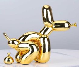 Creative Poop Animals Statue Squat Balloon Dog Art Sculpture Crafts Desktop Decors Ornaments Resin Home Decor Accessories7078935