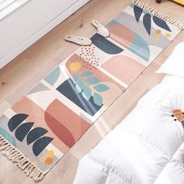 Carpets Handmade Linen Cotton Doormat Small Rugs Retro Bohemian Living Room Bathroom Door Mat Sofa Coffee Table Floor Carpet Decor