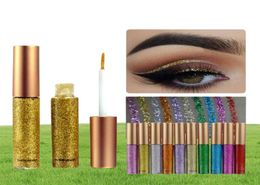 10 Colours liquid eye shadow profissional completa Metallic Shiny Smoky Eyes Eyeshadow Waterproof Glitter Liquid Eyeliner HANDAIYAN7828385