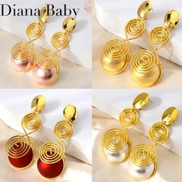 Dangle Earrings Italy Women Ear Jewelry Luxury Quality 18K Gold Plated Hangle Earring 2024 Fashion Wedding Party Jewellery Anniversary Gifts