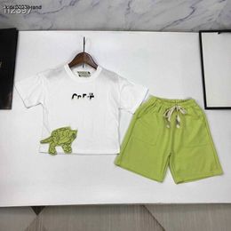 New baby tracksuits Dinosaur pattern print summer Short sleeved suit kids designer clothes Size 90-150 CM boys T-shirts and shorts 24April