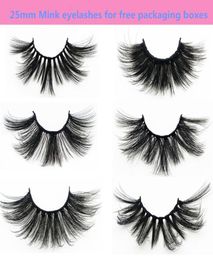 5D 25MM Mink Eyelashes Siberian Mink Fur lashes Sexy Custom Private Label long fluffy Eyelash Soft Natural 3D Mink Eyelashes Exten8387308