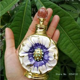 Storage Bottles 12ml Essential Oil Bottle Dispenser Empty Refillable Vintage Perfumes Flower Jar