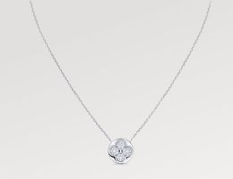 Mit Box Designer Halskette Frauen Anhänger Halsketten Mode Diamant Edelstahl Silberschild Halskette Valentinstag Geschenke für Frau