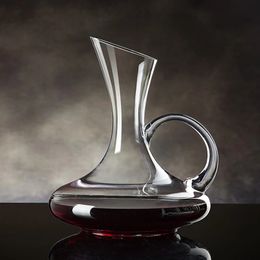 15001800ML Big Decanter Handmade Crystal Red Wine Brandy Champagne Glasses Jug Pourer Aerator for Family Bar 240415