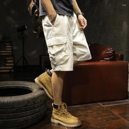 Men's Shorts Summer White Cotton Quarter-length Cargo Pair With Stylish Baggy Plus Size Sports Casual Pants