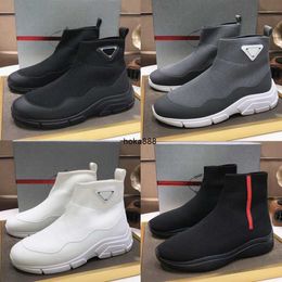 Yeni tasarımcı örgü çorap ayakkabıları klasik eğitmen gündelik ayakkabılar lüks erkekler siyah beyaz koşucular spor ayakkabı moda çorap botları kutu boyutu 38-45 ile örgü ayakkabılar