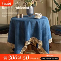 Table Cloth Small Round Tea Tablecloth Circular Household Dining Elliptical Foldable Ellipse Covered