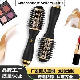 Hair Curlers Straighteners Multi functional hot air comb lazy straight hair dryer automatic curling rod dry styling H240415