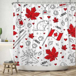 Shower Curtains Canada Animals Curtain Cartoon Bathroom Fabric Polyester Waterproof Bath Decor With Hooks