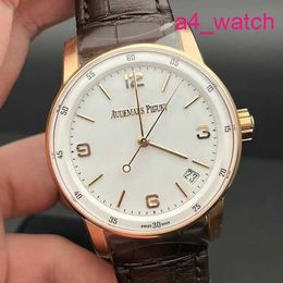 AP Machinery Wrist Watch CODE 11.59 Series 41mm Automatic Mechanical Fashion Casual Mens Swiss Second-hand Famous Watch 15210OR.OO.A099CR.01 White Form Table