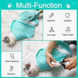 Cat Carriers Anti-Scratch Safe Shower Net Bag For Soft Adjustable Bath Bathing Cats Dogs Manicure 1pc