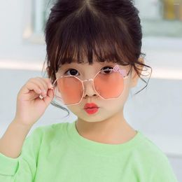 Sunglasses Frames Fashion Girl Bow Metal Polygon Trend Lovely Glasses