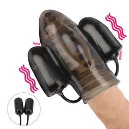 sexy Toys for Men Silicone Spikes Glans Sucking Delayed Ejaculation Trainer Male Masturbator 10 Modes Penis Vibrator Cock Sleeve