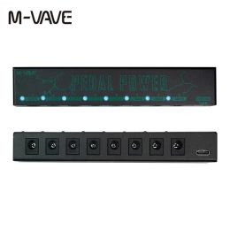 Guitar Mvave Guitar Effect Pedal Power Supply 8 Isolated DC Outputs/ 5V USB Output for 9V Protection Guitar Accessories