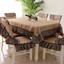 Table Cloth 2 Models Modern Pastoral With Lace Cotton European Style Rectangular Dinning Tablecloths Cover Home Decor