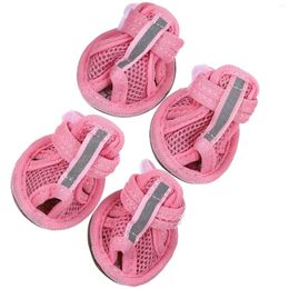 Dog Apparel 4 Pcs Cell Phone Accessories Pet Shoes Short Boots Sandal Pink Supplies Women's