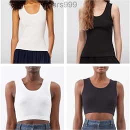 Womens Tops t Shirts Knits Tees Regular Cropped Tank Top Cotton Jersey Designer Yoga Suit Sportwear Fitness Sports Bra Mini Ladies ZWBI W0SF