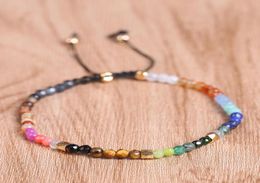 12 Constellation Lucky Stone Beads Simple Bracelet 3mm Beads Adjustable Bracelet Bohemia Unisex Women Chakra Bracelets7174240