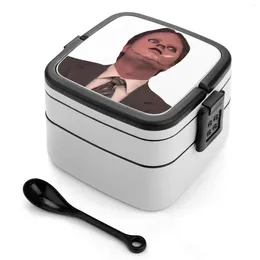 Dinnerware Dwight Schrute Cpr Mask Funny Bento Boxes Wheat Fibre Pp Material Leak Proof With Tableware The