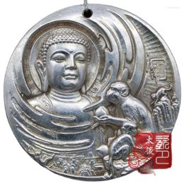 Decorative Figurines Antique Statues Of Guanyin Evilornaments Miscellaneous Antiques Buddha Monkey Blessing Copper Pendant