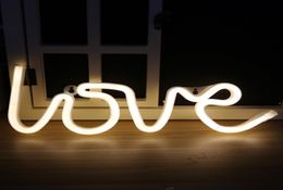 Power Supplies Neon Night Light Love Shaped LED Lamp for Baby Bedroom Decoration Wedding Party Decor6316216
