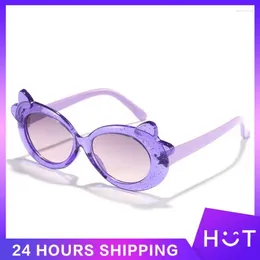 Sunglasses Cute Children' Bowknot Boy Girls Outdoor Sport Sun Glasses UV Protection Gafas Sol Mujer Kid Cat Shades