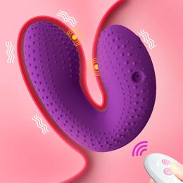 Dual Motor U Shape G Spot Vibrator Wireless Remote Control Dildo Vibrators Clitoris Stimulation sexy Toys for Women Couples