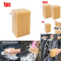 New New Upgrade 2Pcs Car Wheel Cleaning Sponge Honeycomb Super Absorbent Auto Wash Sponge Wipe Care Detail Brush Cars Cleaning Tools Supplies