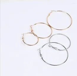 Hoop Earrings Fashion Personality 50pcs 4.0cm Large Circle Earring Pendant Stud Ear Clip Hook Diy Handmade Jewellery Kit Accessories