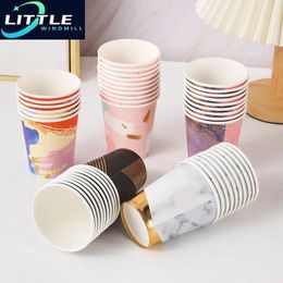 Disposable Cups Straws European Style Paper Wedding Bachelorette Party Tableware Supplies Birthday Baby Shower Table Decorations