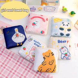 Storage Bottles Cute Large Capacity Sanitary Napkin Bags Cartoon Bear Girls Physiological Period Tampon Organiser Bag Mini