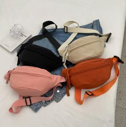 canvas casual crossbody bags women waist pack outdoor travel fashion belt bags for running camping cycling