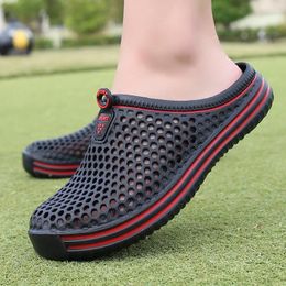 Slippers Mens Shoes Beach Unisex Hollow Out Casual Women Sandal Flip Flops Non-slip Size 36-45 For Men