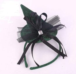 Halloween Devil Witch Cap Headband Carnival Mini top hat glitter fascinator Angel Hair Band hen party COS fancy dress accessory Gr3625686