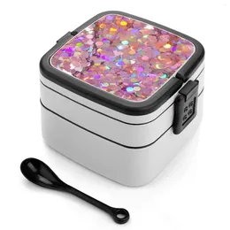 Dinnerware Pink Glitter Bento Box Student Camping Lunch Dinner Boxes Sparkle Sparkly Glittery Tumblr Summer Cute