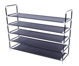 5 Tier Shoes Rack Stand Storage Organiser Nonwoven Fabric Shelf with Holder Stackable Closet Ship from USA6168932