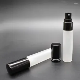 Storage Bottles 100pcs 10ml Perfume Atomizer Frosted Glass Spray Bottle Pump Portable Travel Container Cosmetic