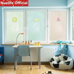 Window Stickers Colour Fruit Sweet Time Pattern Glass Film Toilet Kitchen Living Room Bedroom Shop Balcony Windows And Doors N4