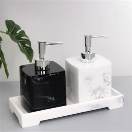 Liquid Soap Dispenser 2pcs Luxury Resin Clear Square Lotion Bottle Foam Pump Empty Shower Gel El Home Decor