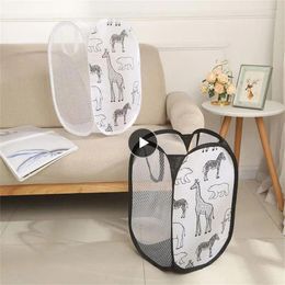 Laundry Bags Cartoon Desktop Storage Basket Three Nets Home Cosmetic Organizer Organization And High Quality Underwear