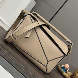 Luxury Casual shoulder bags for women online store Classic Puzzle small cowhide patchwork lychee patterned geometric bag single crossbody With Original Logo